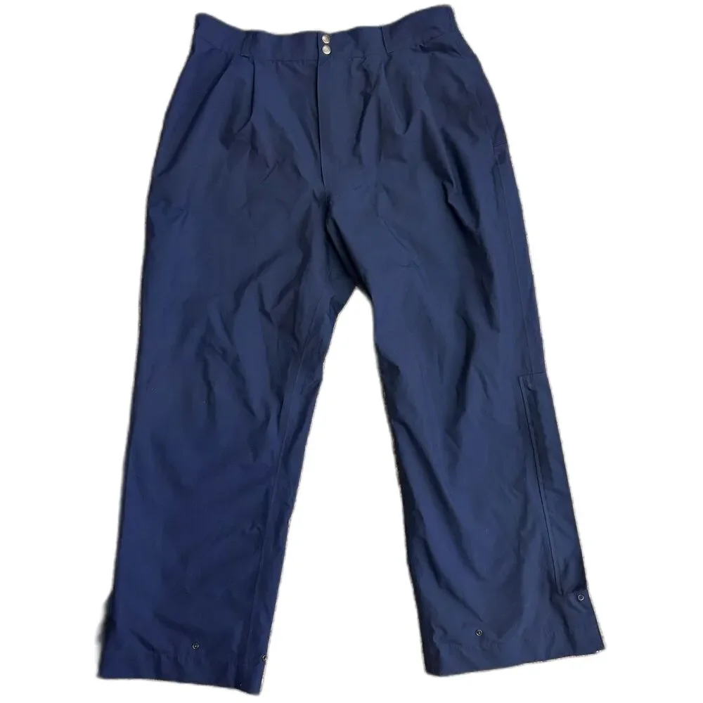 VTG Zero Restriction Navy Gore-Tex Shell Waterproof Outdoor Golf Pants Size L
